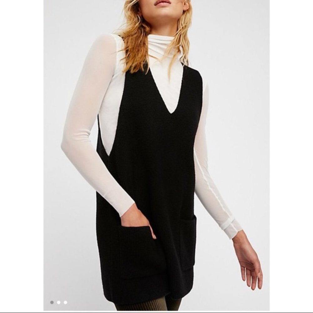 Free People black Nikki sweater dress